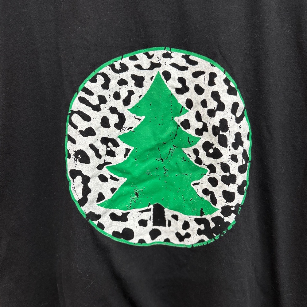 Bella Canvas Black Christmas T-Shirt EUC Plus 2XL - Picture 3 of 4